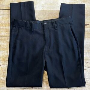 Kenneth Cole Reaction Mens Dress Pants Black Flat Front‎ Trousers 32x32 2504716